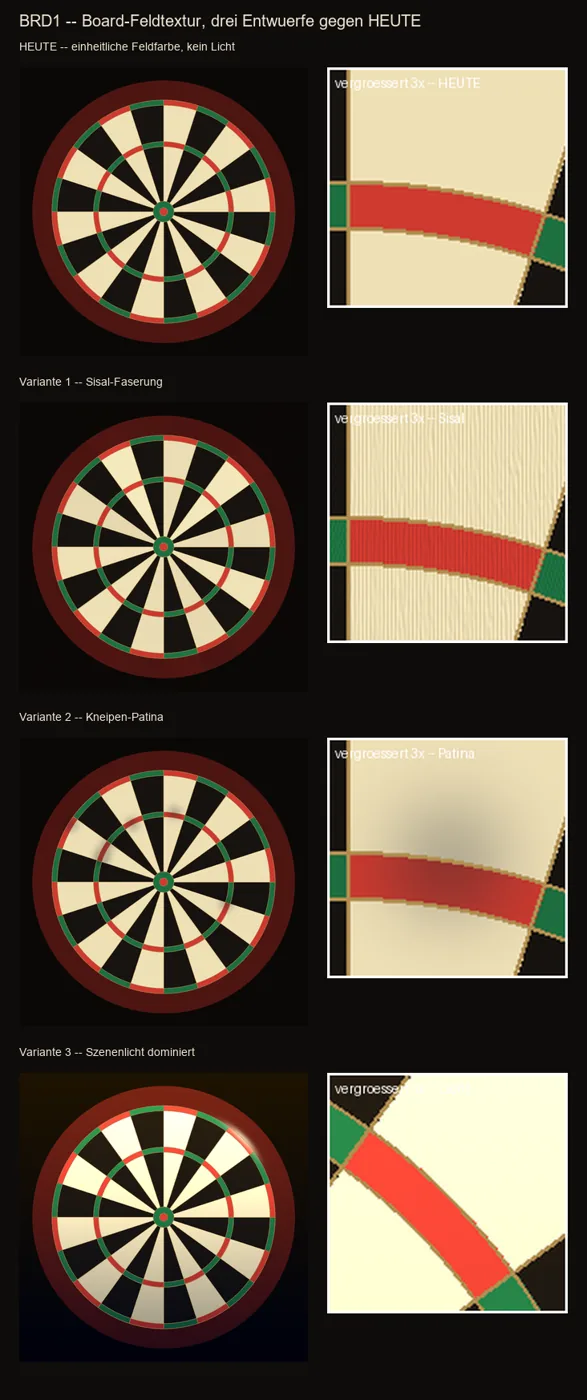 First procedural dartboard drafts